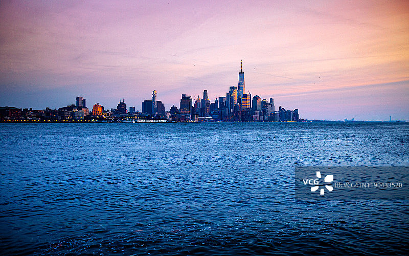 曼哈顿黄昏，纽约图片素材