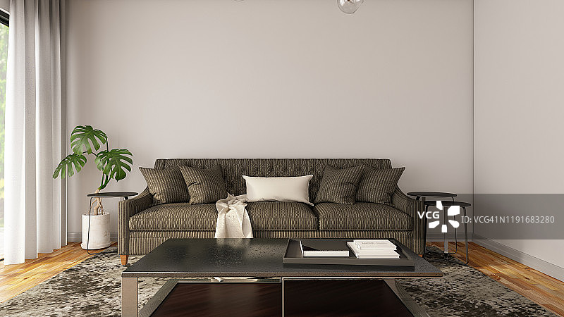 带沙发的现代客厅图片素材