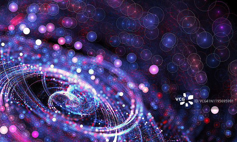 漩涡抽象散克经典蓝色粒子运动分形背景图片素材