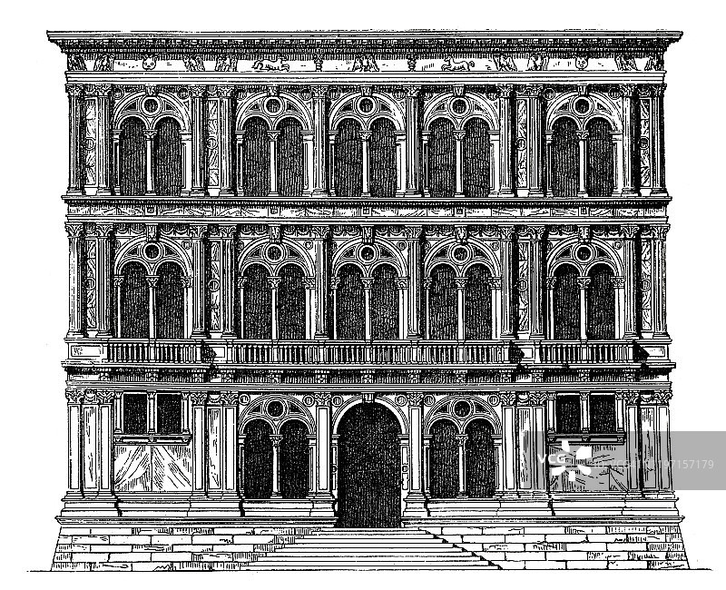 威尼斯的Vendramin Calergi宫殿图片素材