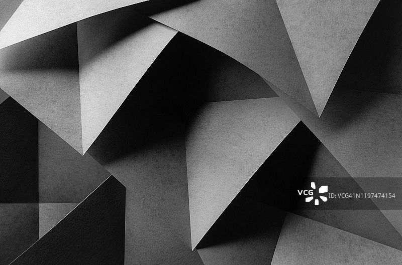 几何形状的纸，黑色的背景图片素材