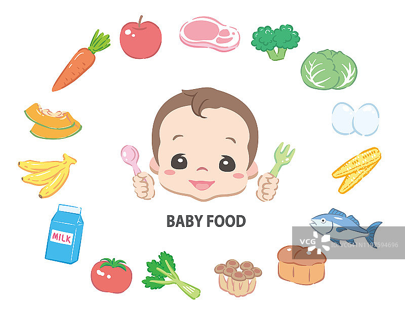婴儿食品。图片素材
