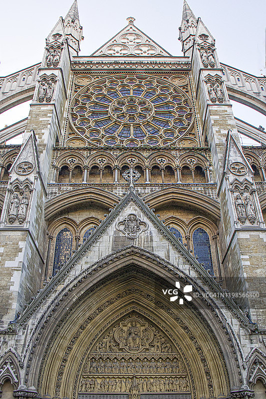 威斯敏斯特大教堂北侧，英国伦敦图片素材