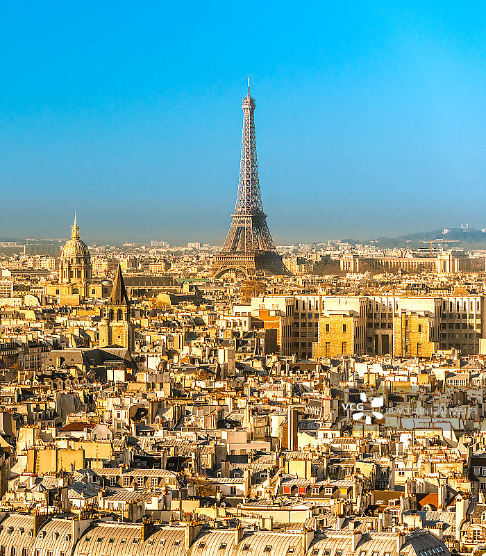巴黎鸟瞰图，法国图片素材