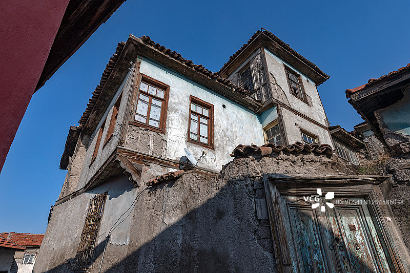 土耳其安卡拉堡附近的老房子图片素材