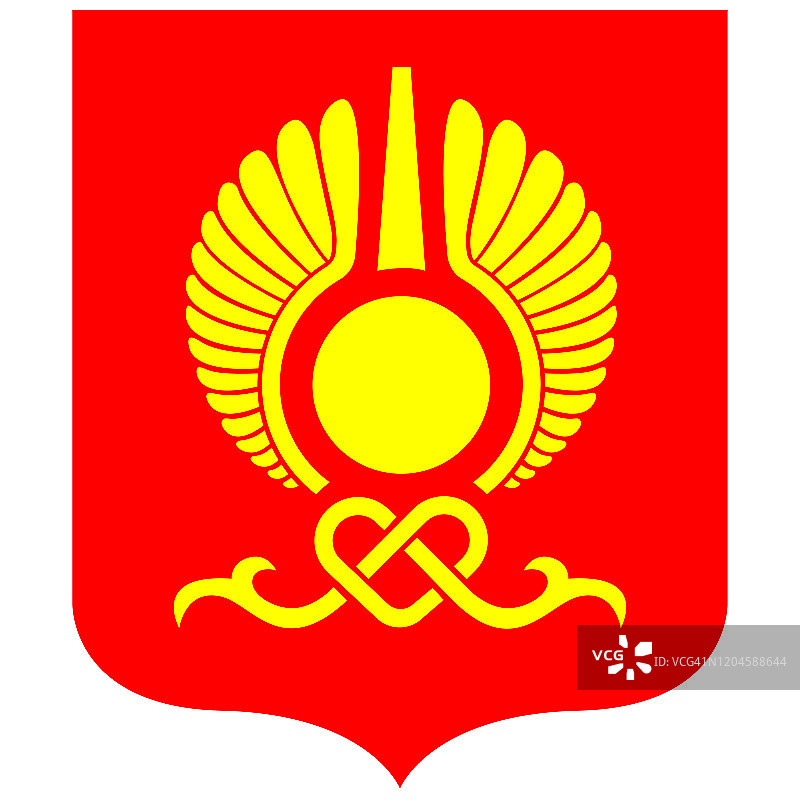 俄罗斯联邦捷瓦共和国克孜勒盾徽图片素材