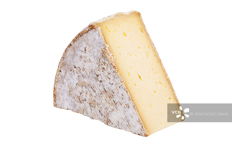 三角形奶酪块孤立在白色背景图片素材