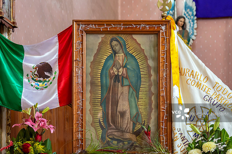 一座献给瓜达卢佩圣母的天主教圣地图片素材