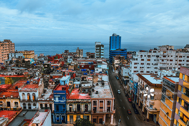 古巴哈瓦那的日落图片素材