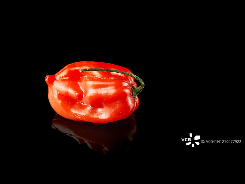 辛辣的辣椒映衬着黑色的背景图片素材