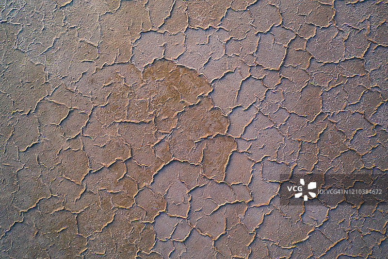 无人机拍摄的沙漠地面，加利福尼亚，美国图片素材