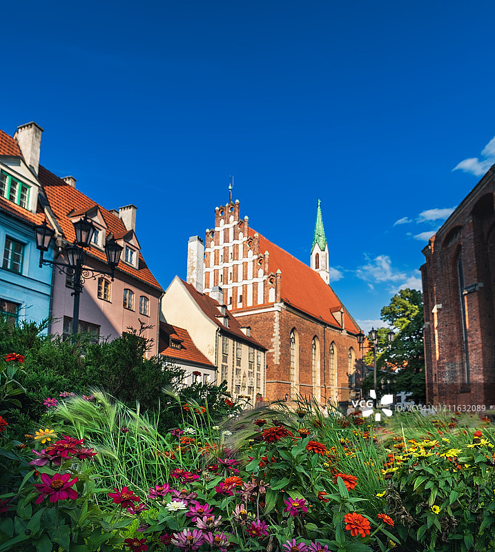 拉脱维亚里加老城的圣约翰教堂图片素材