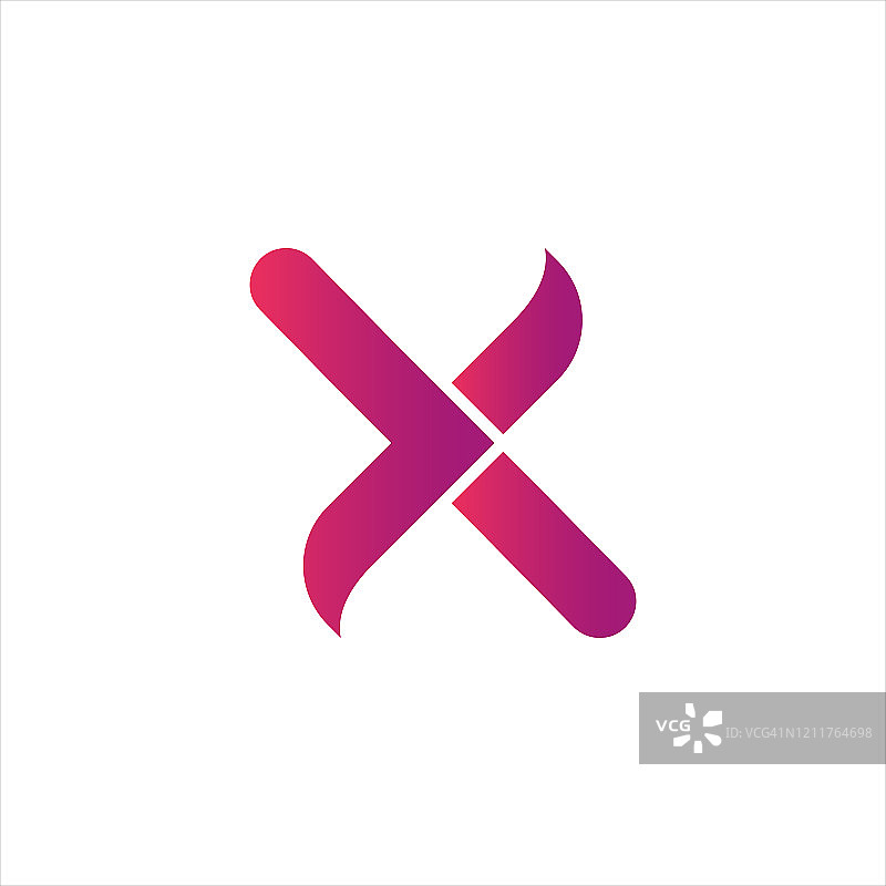 首字母X标志设计与创意现代矢量模板。创意抽象字母X标志向量图片素材