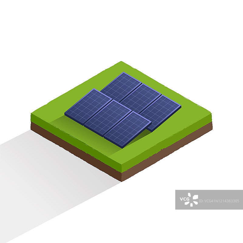 绿色能源，生态概念平面设计矢量插图。图片素材