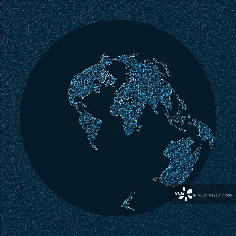 网络世界地图。图片素材