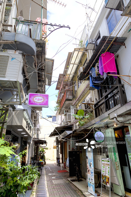香港西贡村的主要街道图片素材