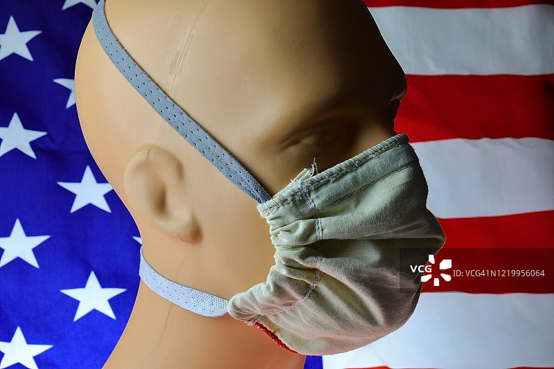 自制冠状病毒防护口罩图片素材