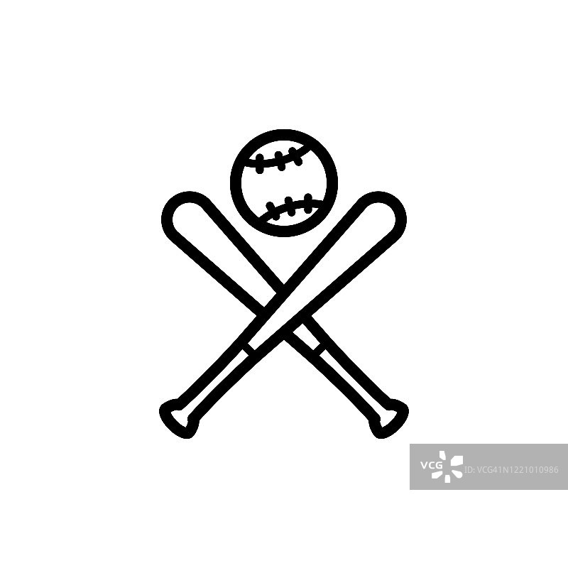 棒球图标平面矢量模板设计的潮流图片素材