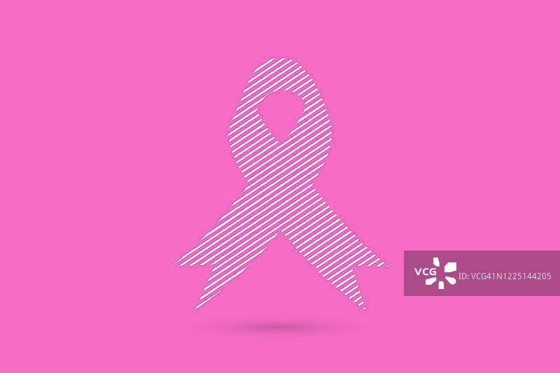 乳腺癌意识粉色丝带图标矢量设计图片素材