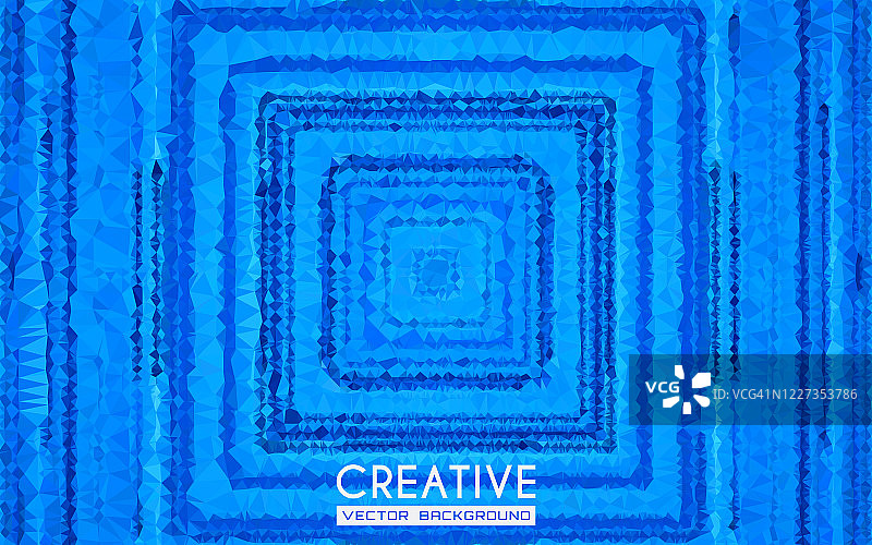 蓝色抽象多边形正方形构成图形艺术背景图片素材