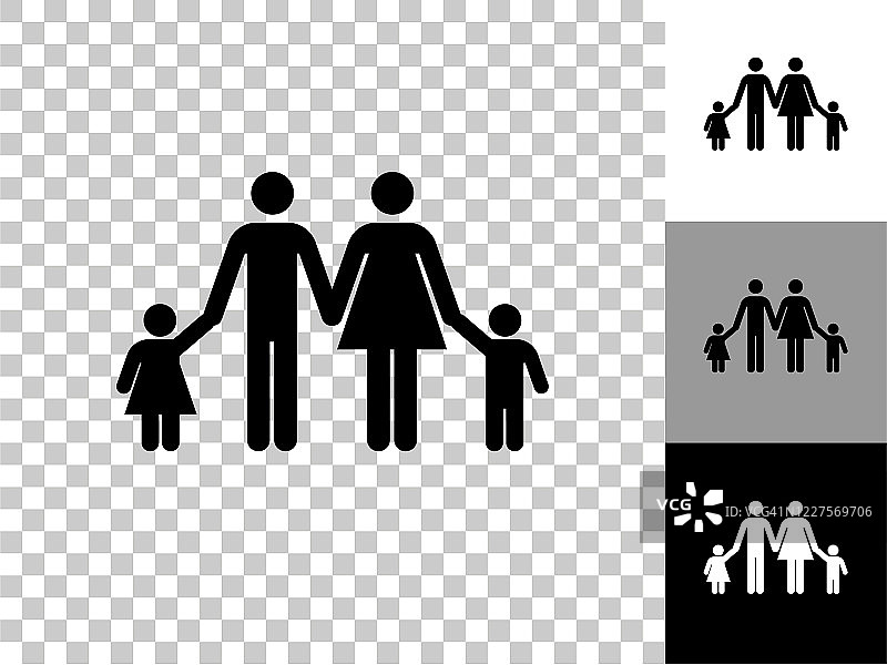 家庭图标在棋盘透明背景图片素材