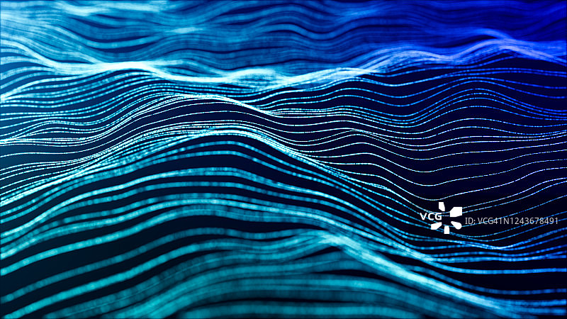 运动抽象背景，抽象波浪线无限循环商业科技图片素材