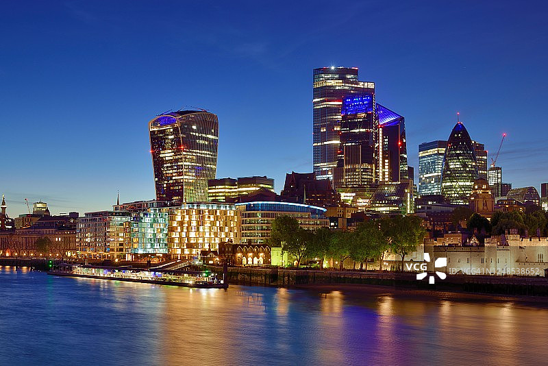 伦敦城黄昏的景色图片素材