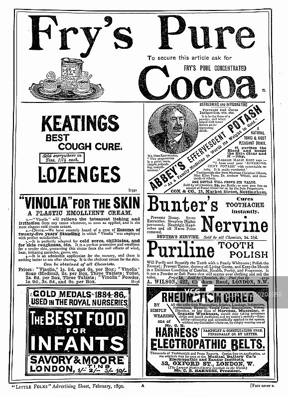 杂志广告，1890年图片素材
