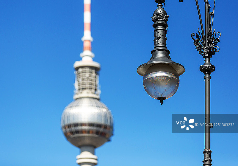 柏林电视塔，有历史意义的灯笼图片素材