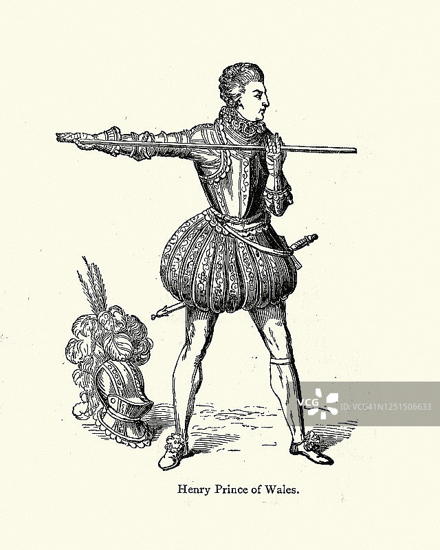 亨利·弗雷德里克，威尔士亲王，17世纪图片素材