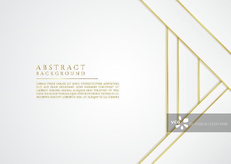 奢华的金色和白色背景干净的层次感设计与空间内容重叠图片素材