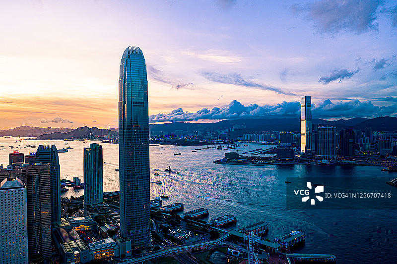 日落时的香港图片素材