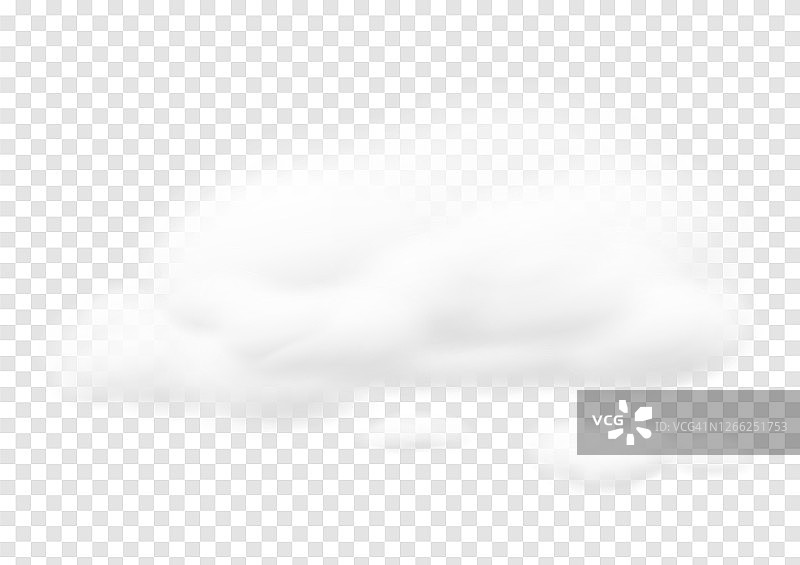 真实的白云矢量隔离在透明背景，棉絮ep57图片素材