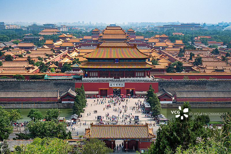 历史地标紫禁城宫殿在北京，中国图片素材