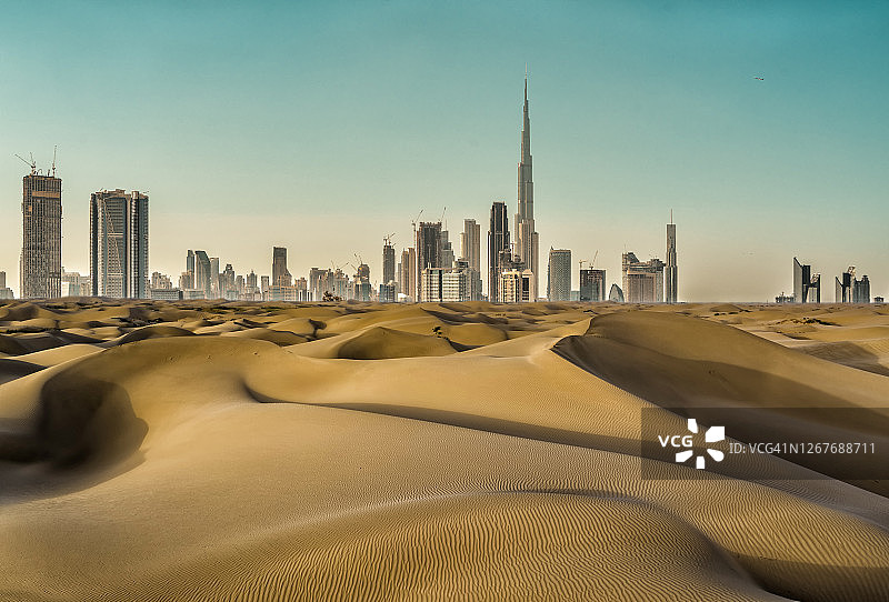 迪拜天际线图片素材