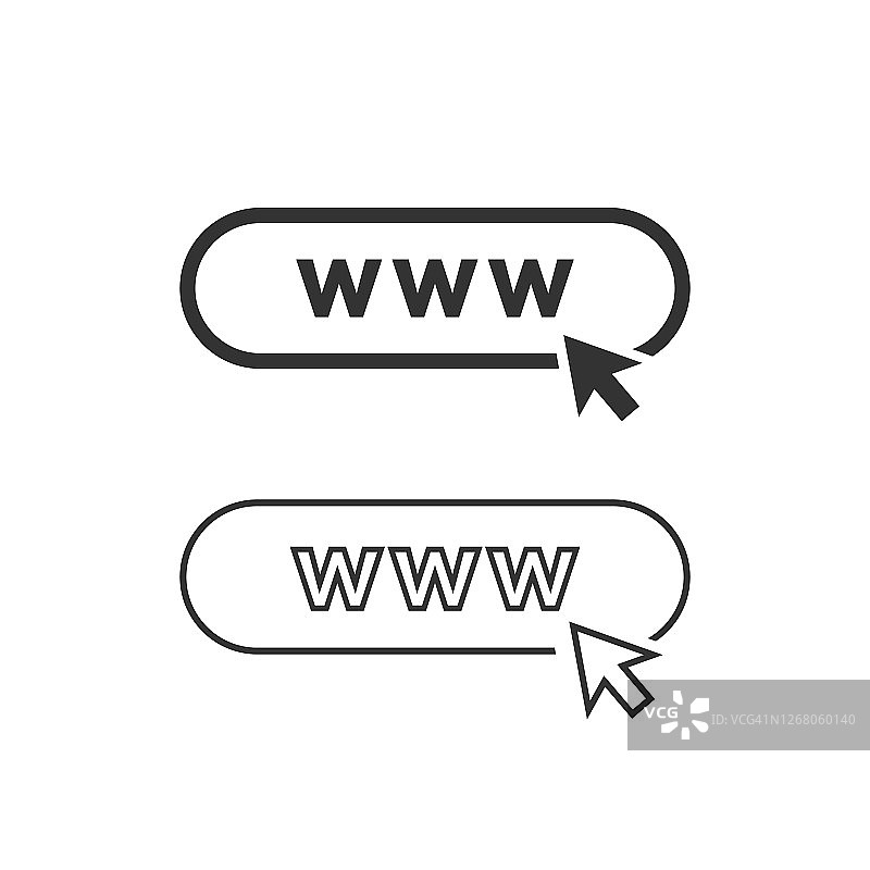 网页线图标设置矢量。平面图标Web互联网与箭头图片素材