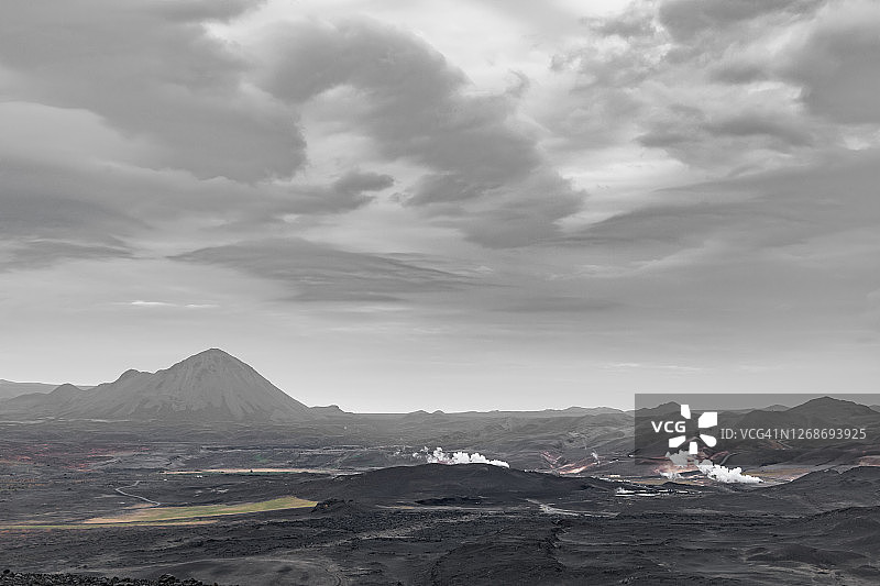 冰岛的不活跃火山图片素材