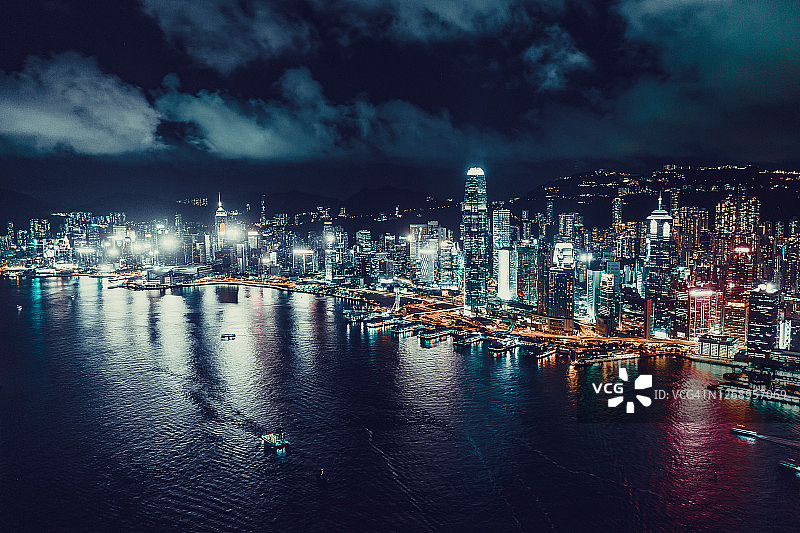 香港城市的无人机视图图片素材