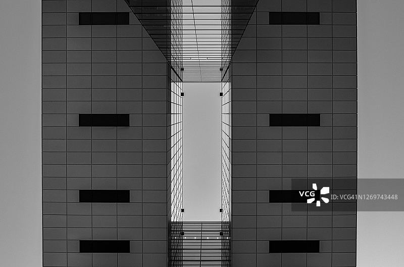 办公大楼科隆Kranhäuser黑白图片素材