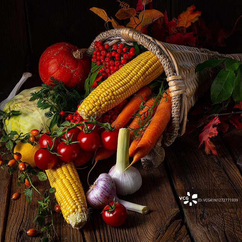 美丽的秋天，蔬菜的丰饶图片素材