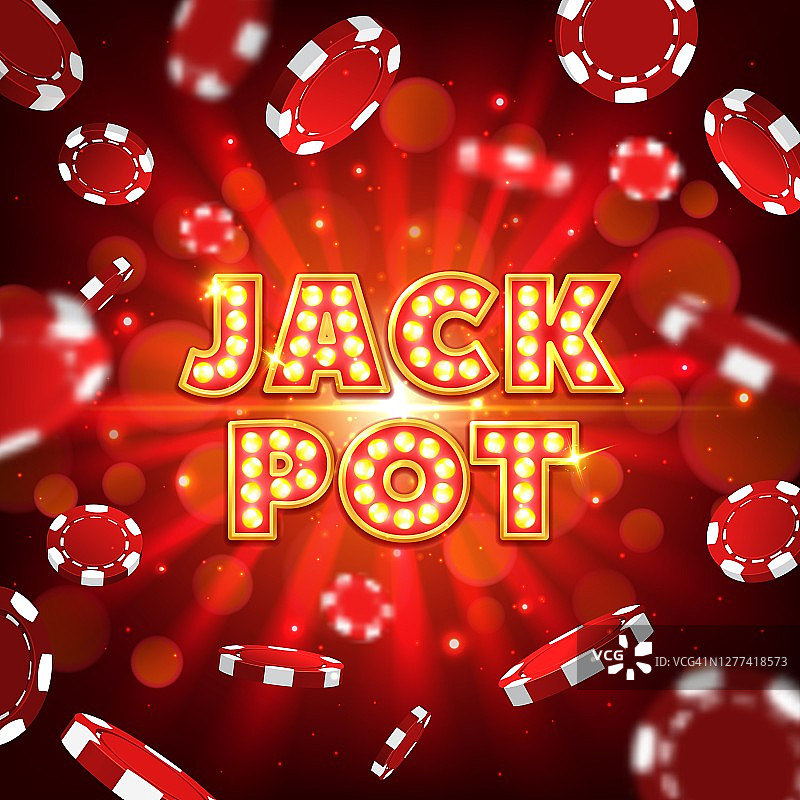 杰克壶赌场矢量海报扑克筹码图片素材