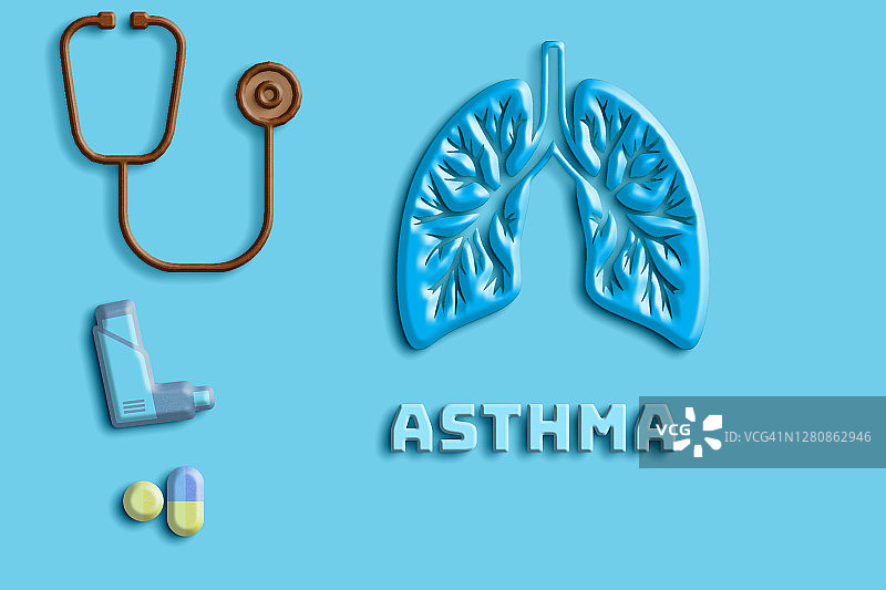哮喘的概念图片素材