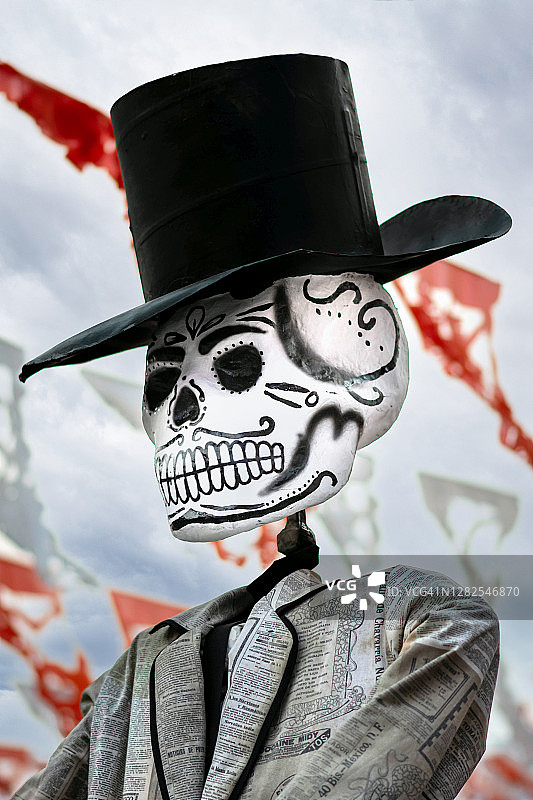 死亡之日Papier-mâché来自墨西哥城的雕像图片素材
