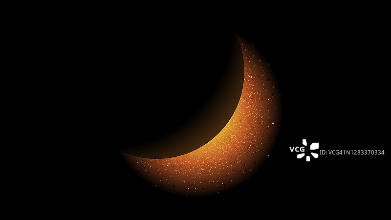 日蚀颜色火黑暗背景向量月亮设计风格空间科学辉光图片素材