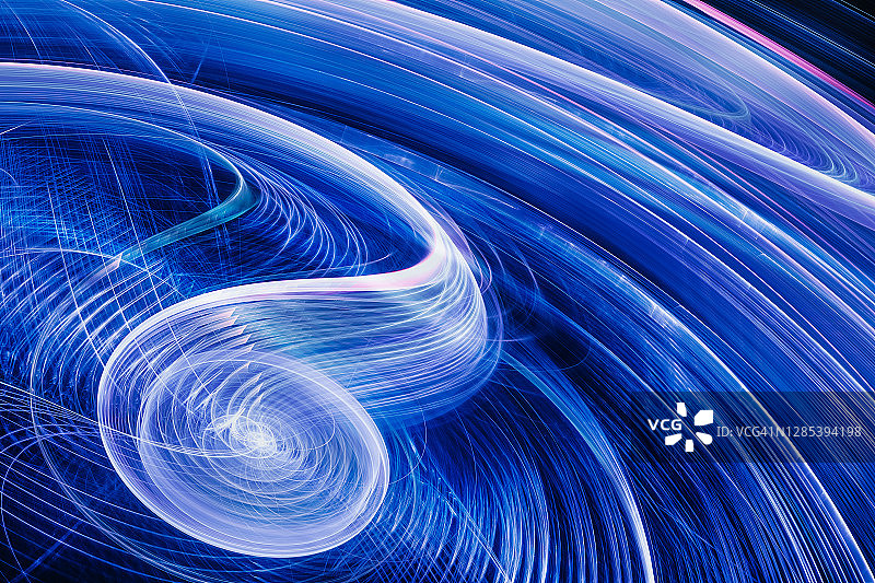 抽象螺旋蓝色漩涡扭曲背景图片素材
