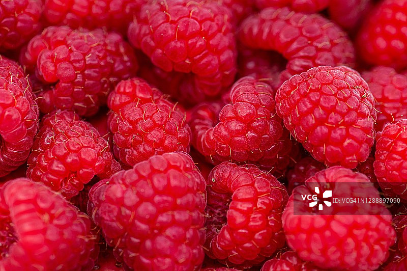 新鲜树莓的特写图像图片素材