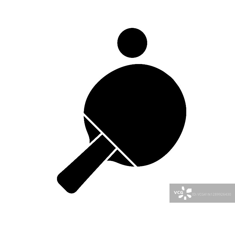 乒乓球图标，标志孤立在一个白色的背景图片素材