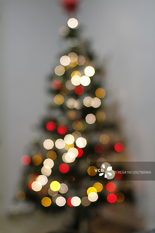 圣诞树灯图片素材