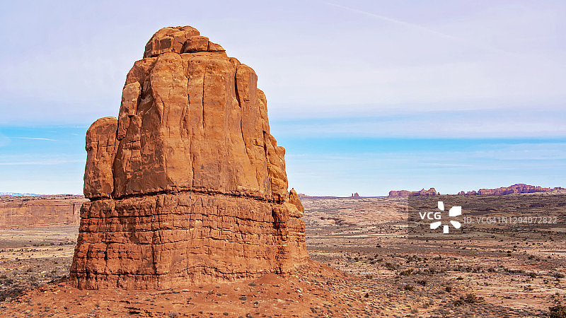 风景景观和红石构成在拱门国家公园在犹他州。图片素材