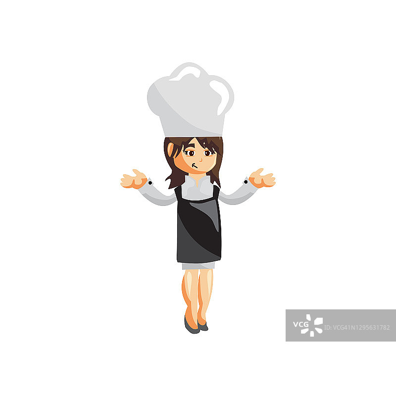 女厨师角色手势创建插图模板姿势图片素材